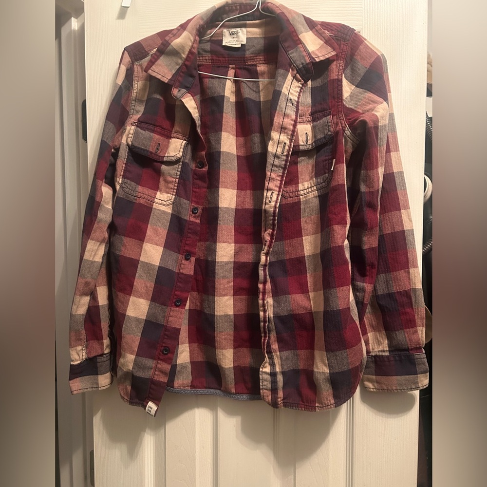 Vans Red and Blue Plaid Shirt